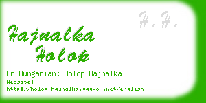 hajnalka holop business card